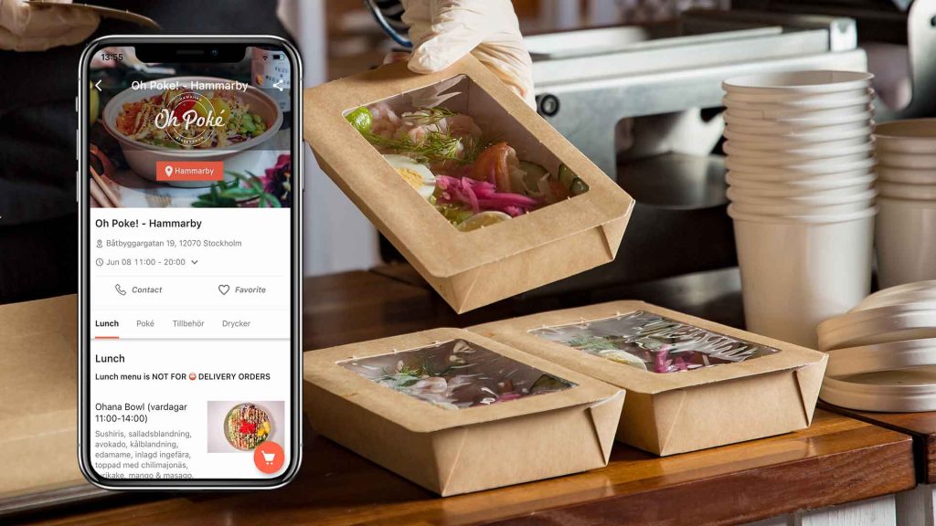Resturangapp för takeaway, boardsbeställningar och utkörning