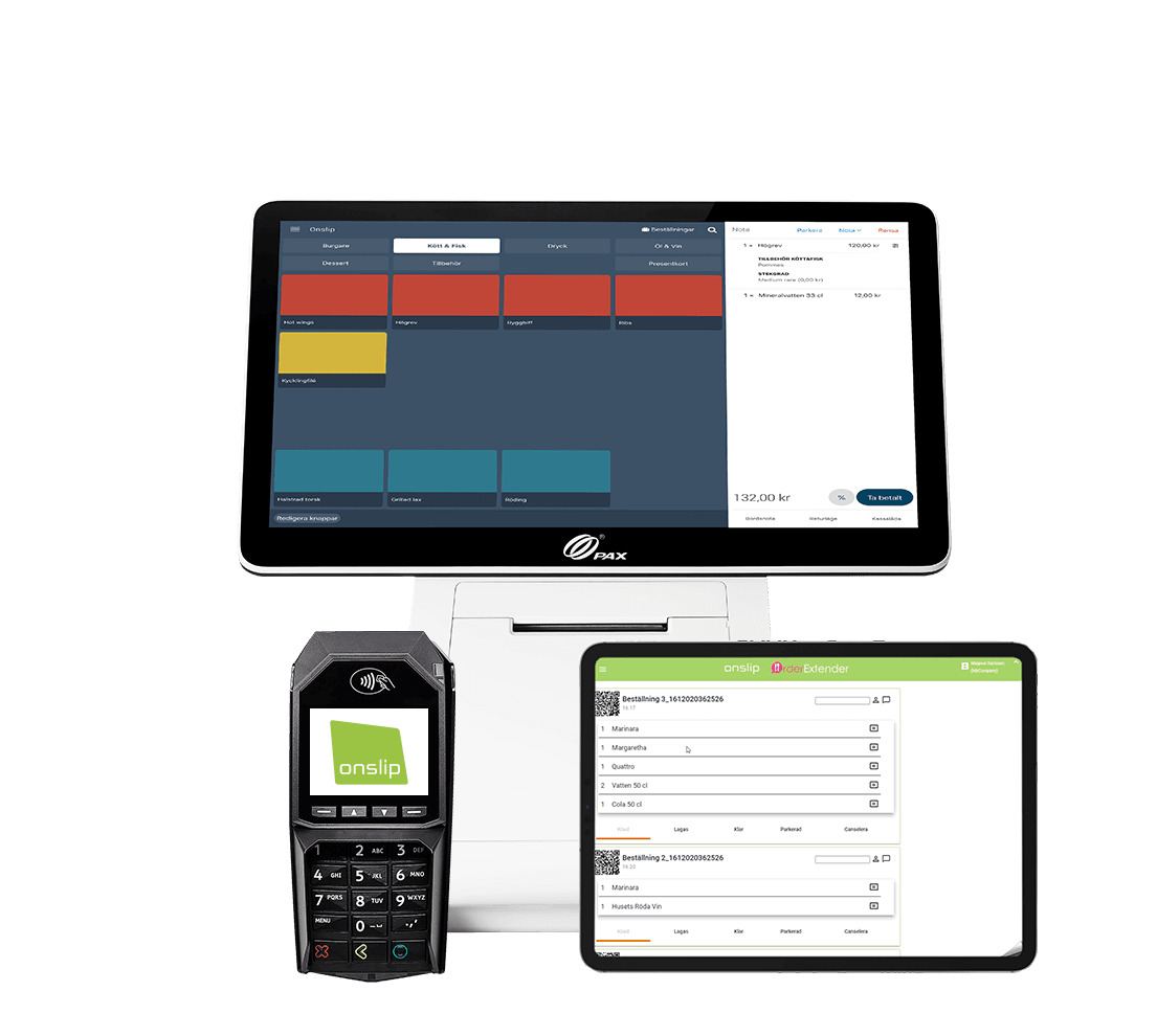 Onslip kassasystem Paketerbjudande med digitala lösningar