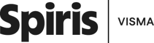 Svart logotyp för företaget Spiris Visma
