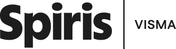 Svart logotyp för företaget Spiris Visma