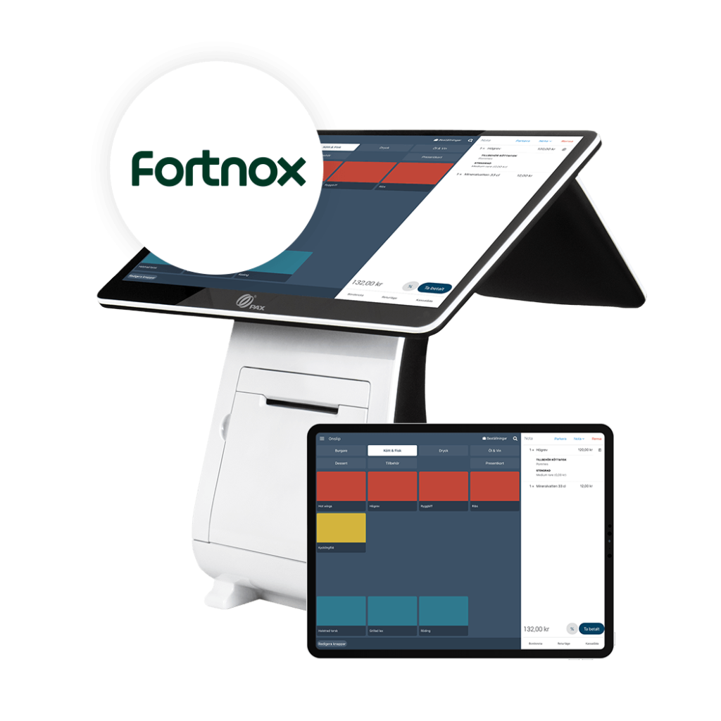 Fortnox kopplat till Onslip kassasystem för restauranger