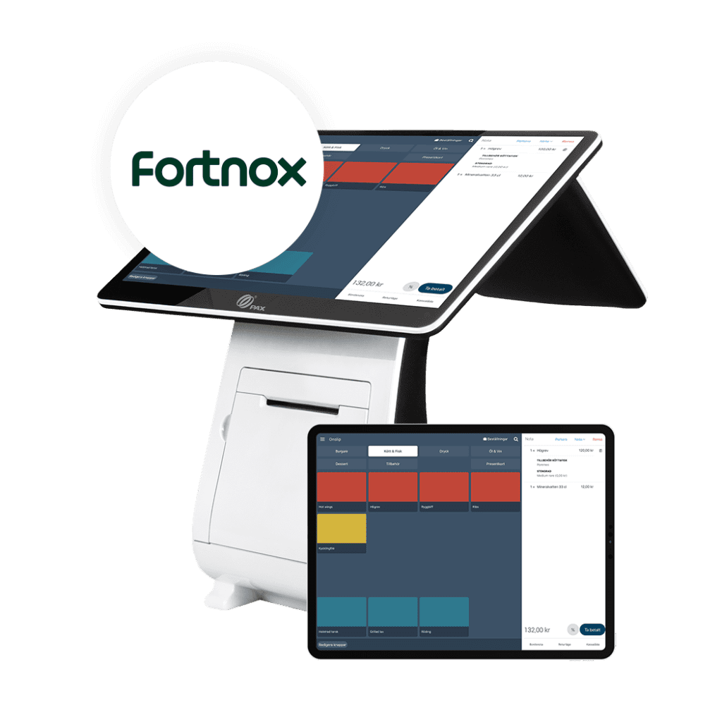 Fortnox kopplat till Onslip kassasystem för restauranger