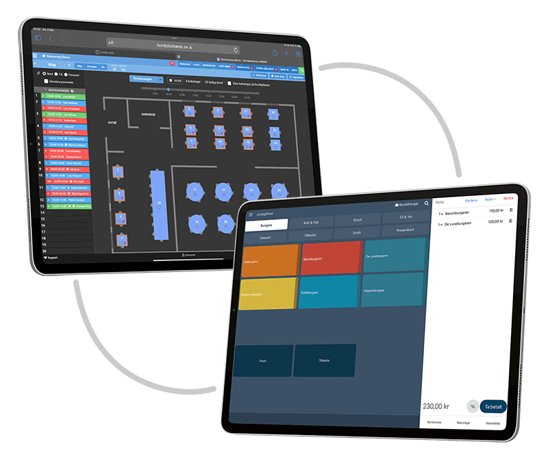 Bordsbokarens bordsbokningssystem är sömlöst sammankopplat med Onslip