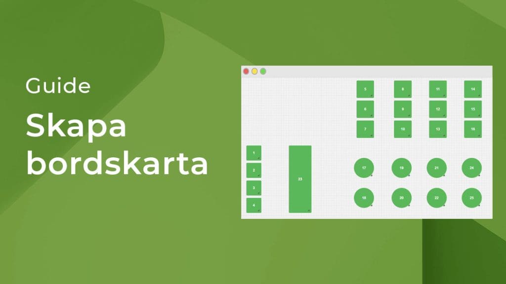 Skapa Bordskarta till kassasystemet via backoffice