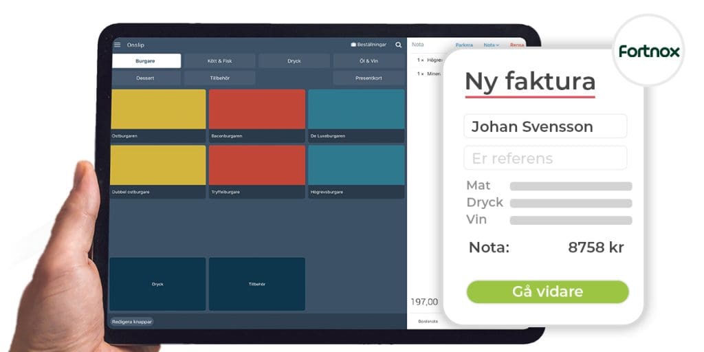 Onslip kassasystem har Fakturastöd till Fornox